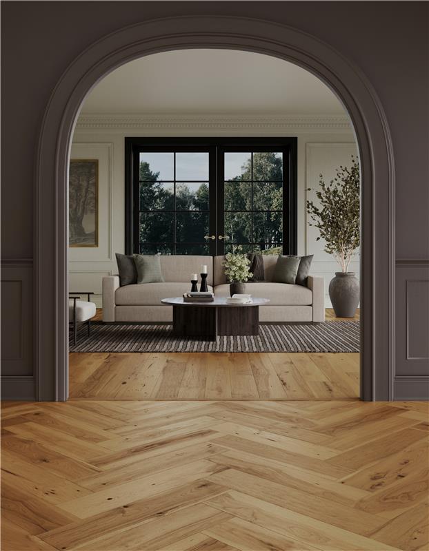 herringbone light hardwood floor